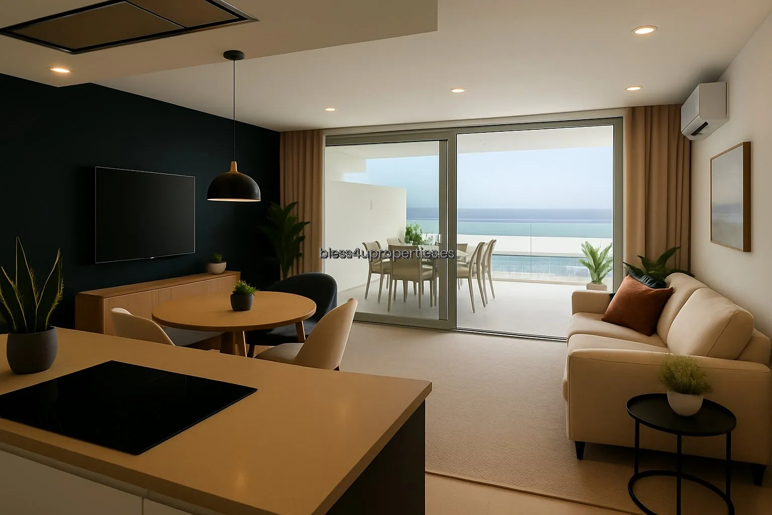 Luxe zeezicht appartement in Costa del Silencio, Las Galletas, beeld 3
