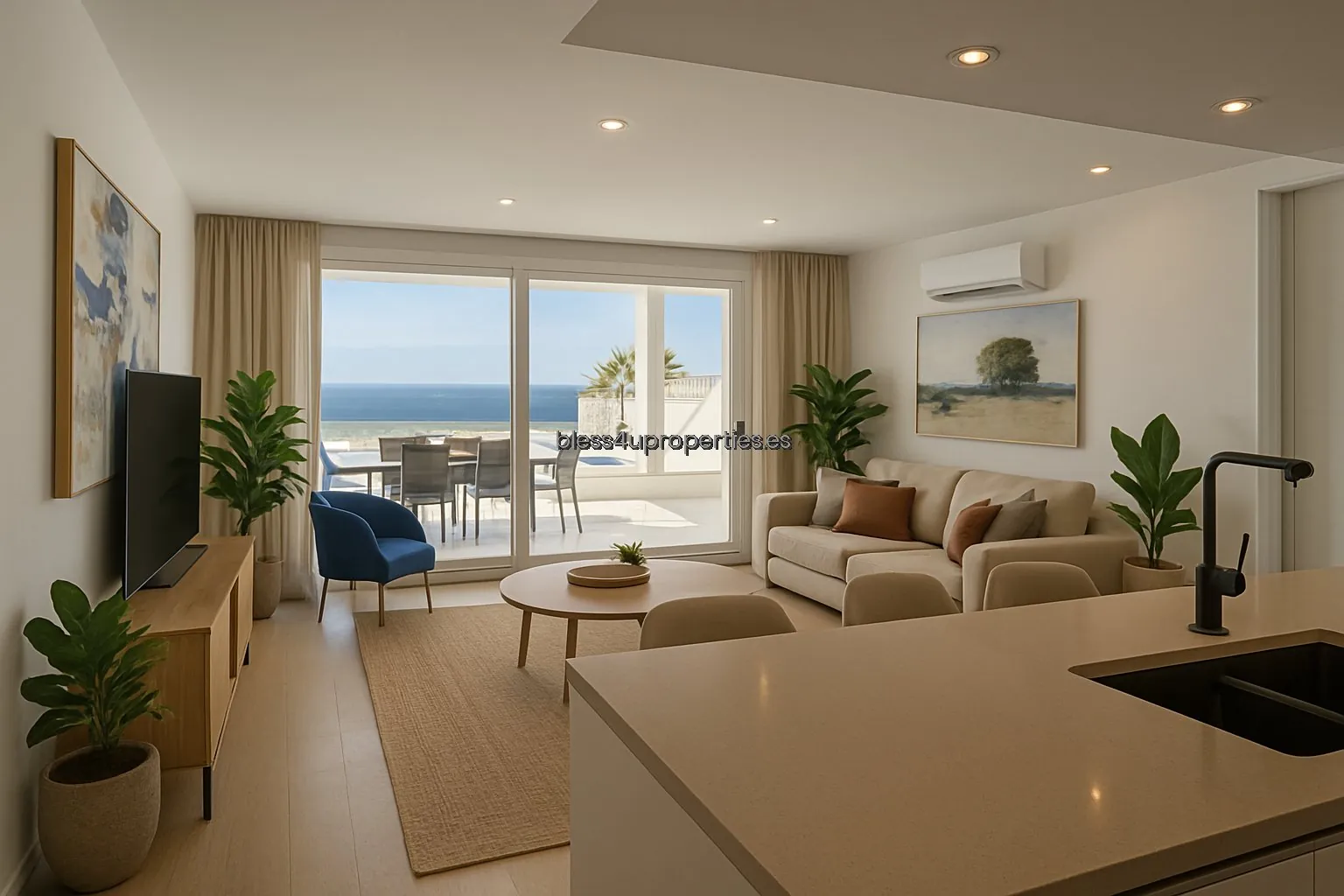 Luxe zeezicht appartement in Costa del Silencio, Las Galletas, beeld 4